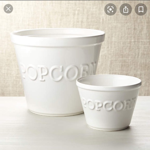 Crate&Barrel Other - Crate and Barrel Lg Popcorn bowl and 2 small bowls